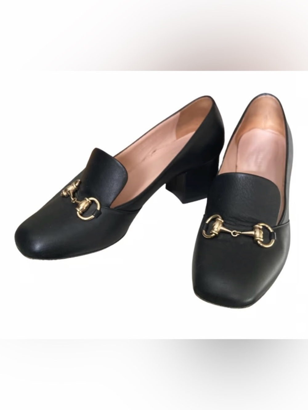 Gucci Black Leather Horsebit Loafers, Size  37.5 - Picture 2 of 7